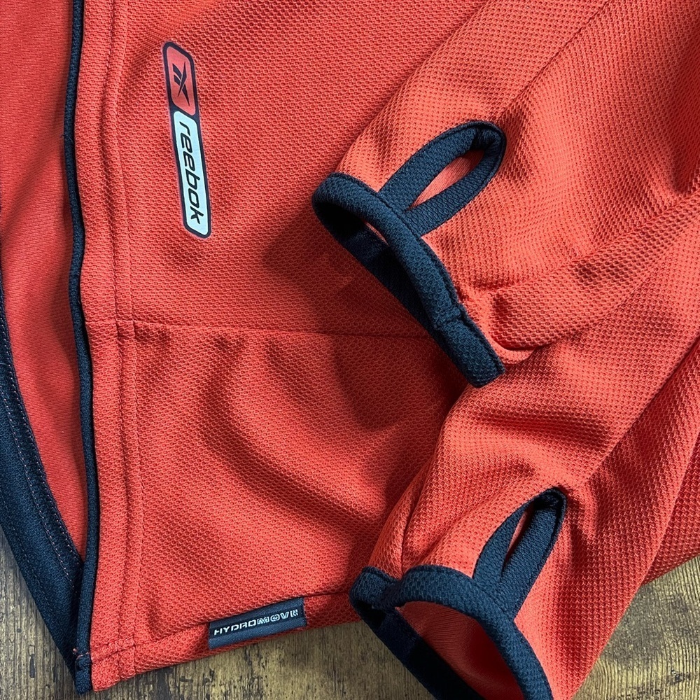 Reebok sz S, orange, half zipper, pullover shirt.  - Picture 6 of 11